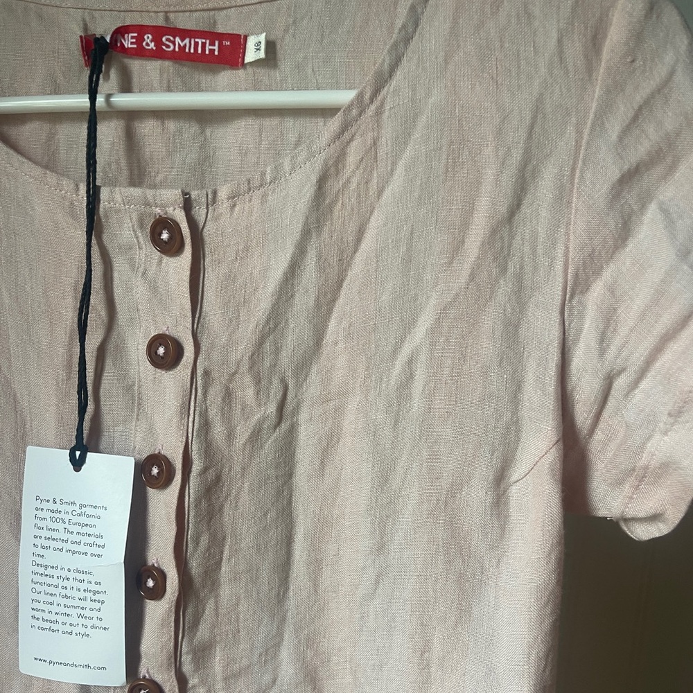 Pyne & Smith Model no. 11 Dress Shell Pink Striped size XS - Picture 3 of 6